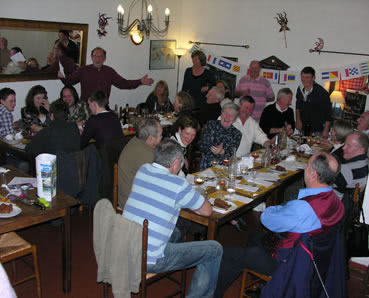 John's birthday party in Carcassonne restaurant