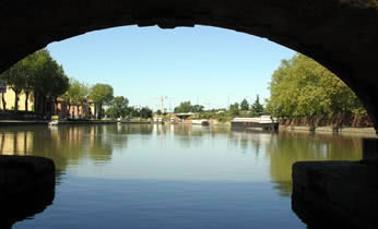 Last bridge on the Canal du Midi in Toulouse