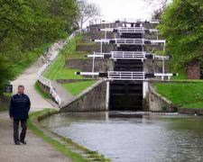 The Famous 5-Rise Locks at Bingley in Yorkshire