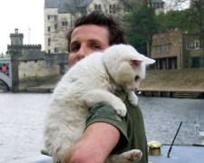 Leuitenant Tib (Family Cat Below, pictured with mike in York) R.I.P. 14th April 1983 - 26th April 2004