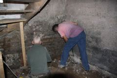 John and Jackie dig out the basement floor