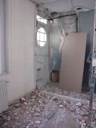 Front door hall wall comes down