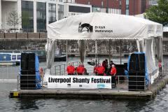 Band stand in dock 2 days of Shanty music