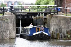 Blue Pearl departing lock Stanley Dock