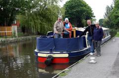 The fab four, as we cruise the Leeds Liverpool canal