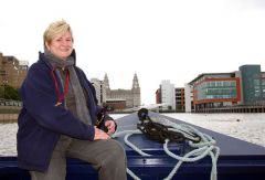 Sister Sharon beams as we arrive in Liverrpool