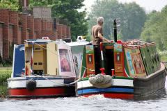 Towing his friends boat into Liverpool