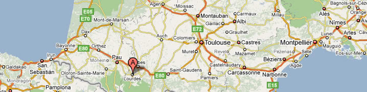 Lourdes Tourist Map