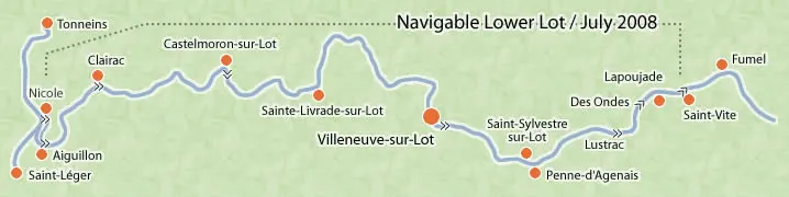 Navigable Lower River Lot map