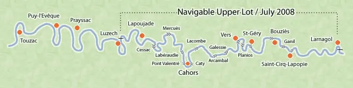 Navigable Upper River Lot map