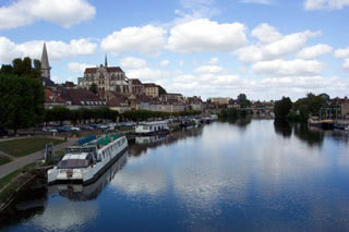 Auxerre port on the river Yonne