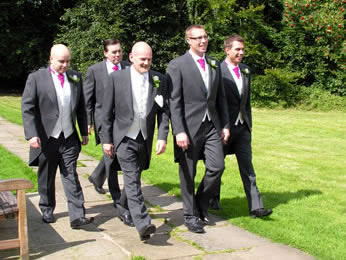 Mathew (groom), Philip (best man) and ushers were Tony, Jamie and Neil