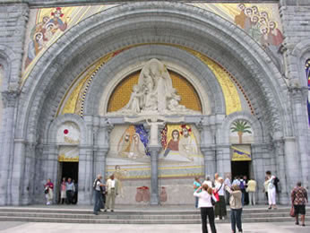 The Rosary Basilica entrance