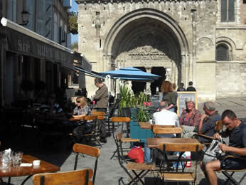 Coffee outside the Abbey