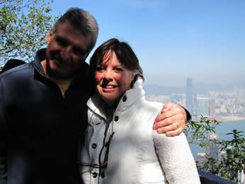 Caroline and John in Hong Kong