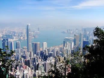 View at Hong Kong from the peak